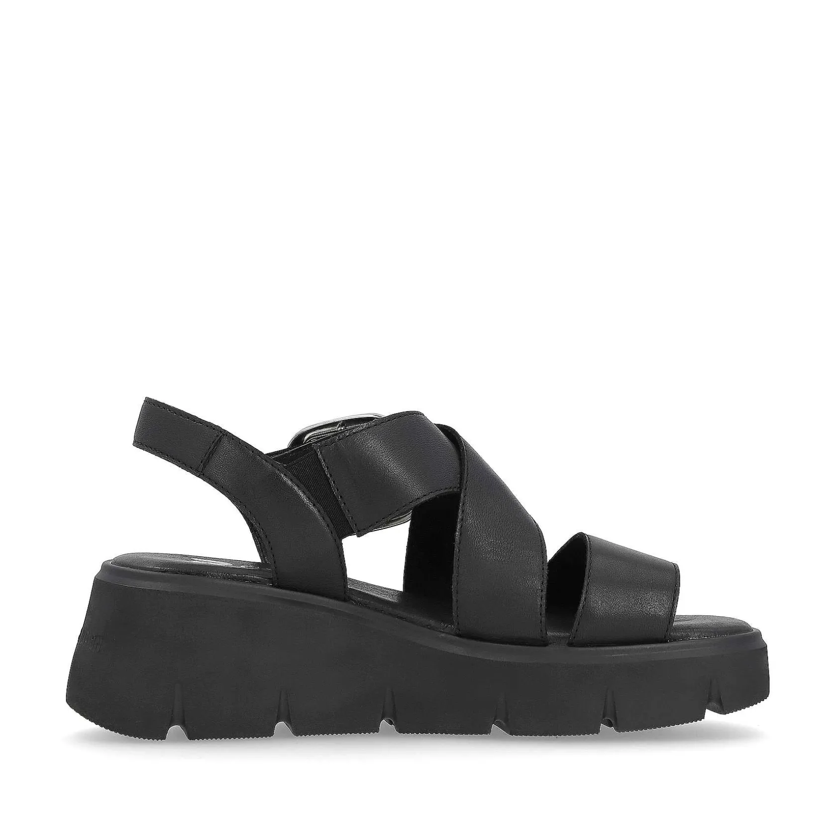 Rieker Heeled Shoes-Women'S Wedge Sandals Noir