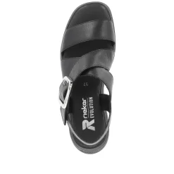Rieker Heeled Shoes-Women'S Wedge Sandals Noir