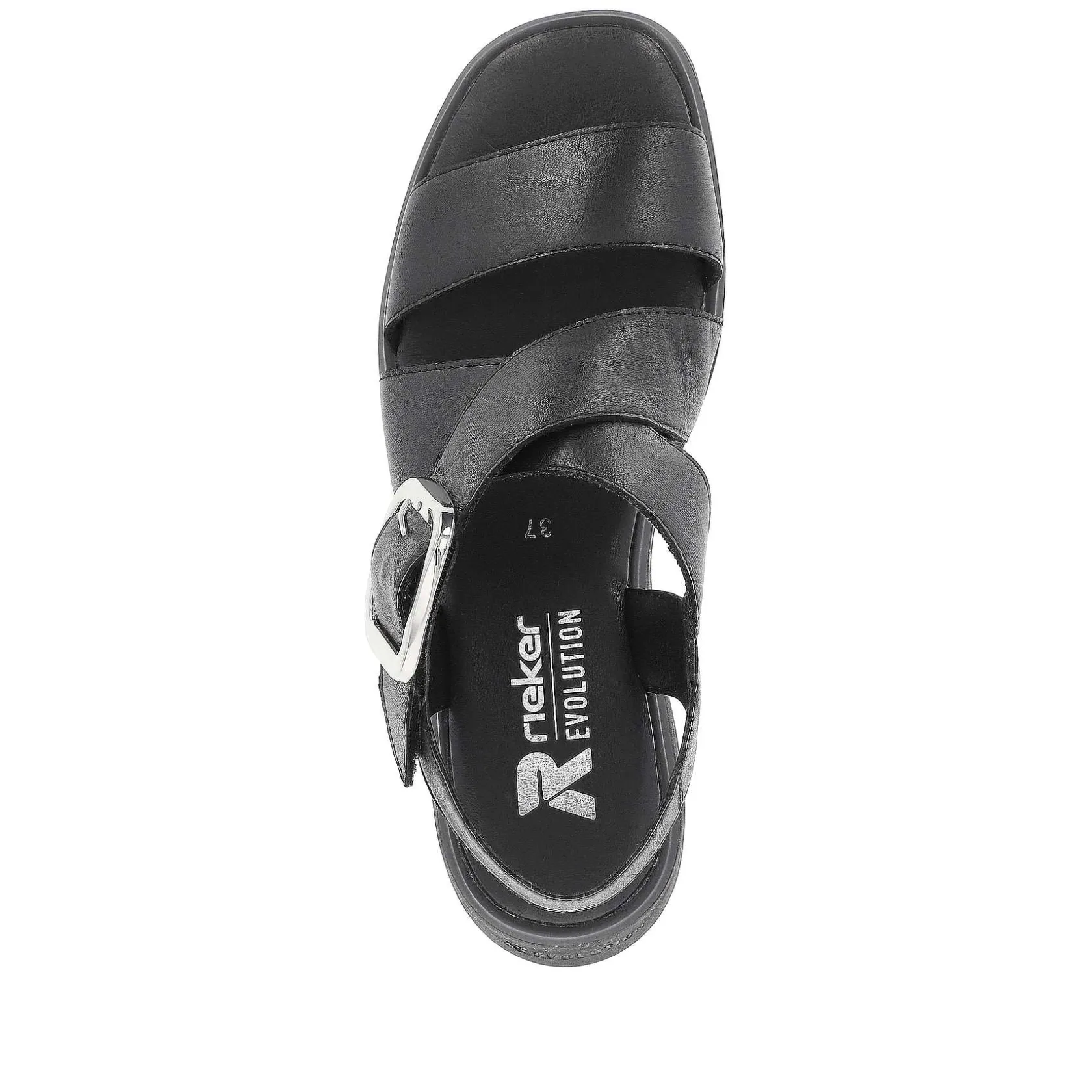 Rieker Heeled Shoes-Women'S Wedge Sandals Noir