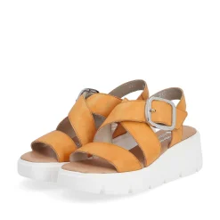 Rieker Heeled Shoes-Women'S Wedge Sandals Saffron