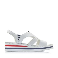 Rieker Heeled Shoes-Women'S Wedge Sandals Pearl White
