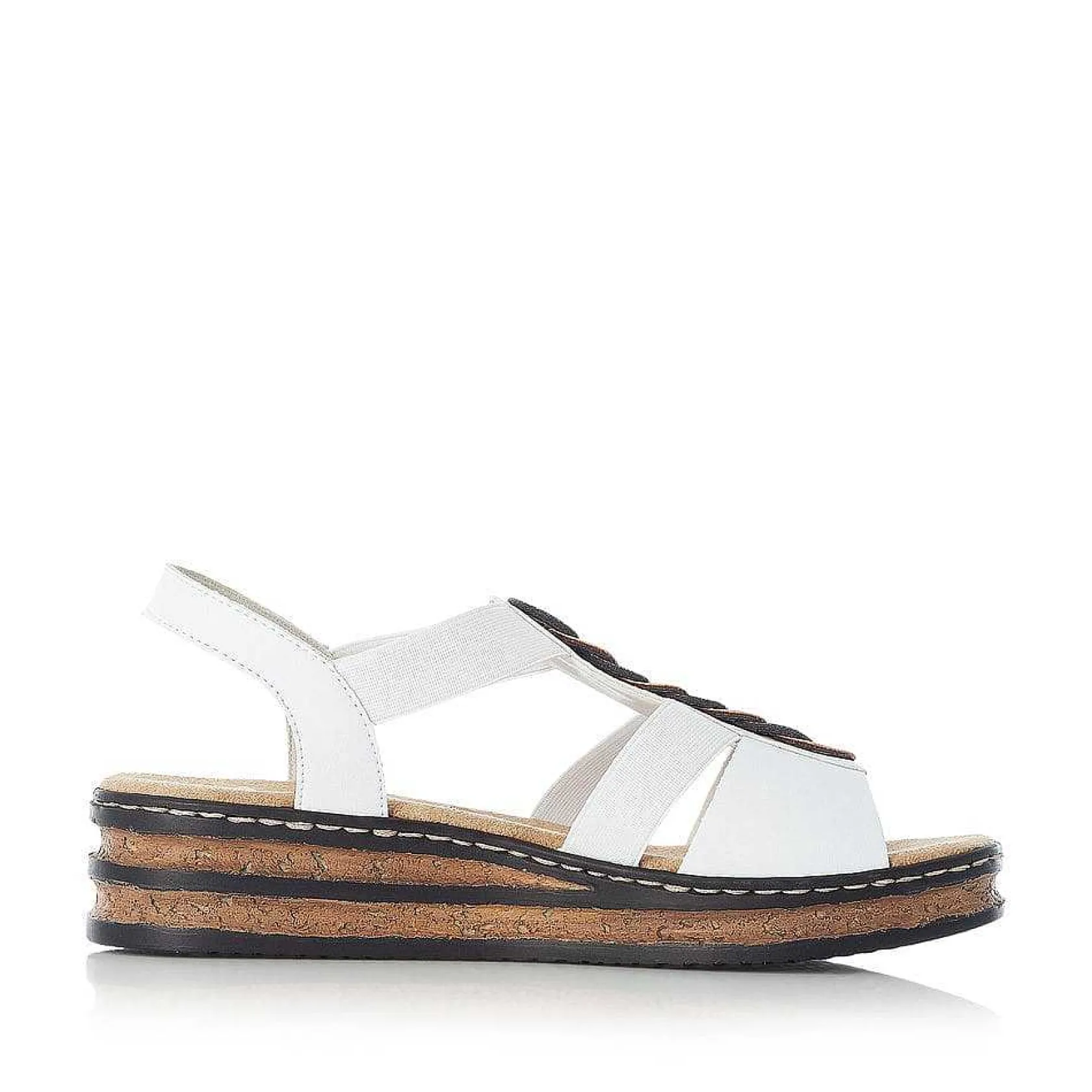 Rieker Heeled Shoes-Women'S Wedge Sandals Pure White