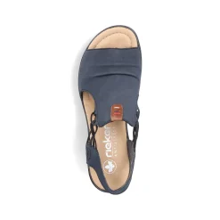 Rieker Heeled Shoes-Women'S Wedge Sandals Steel Blue