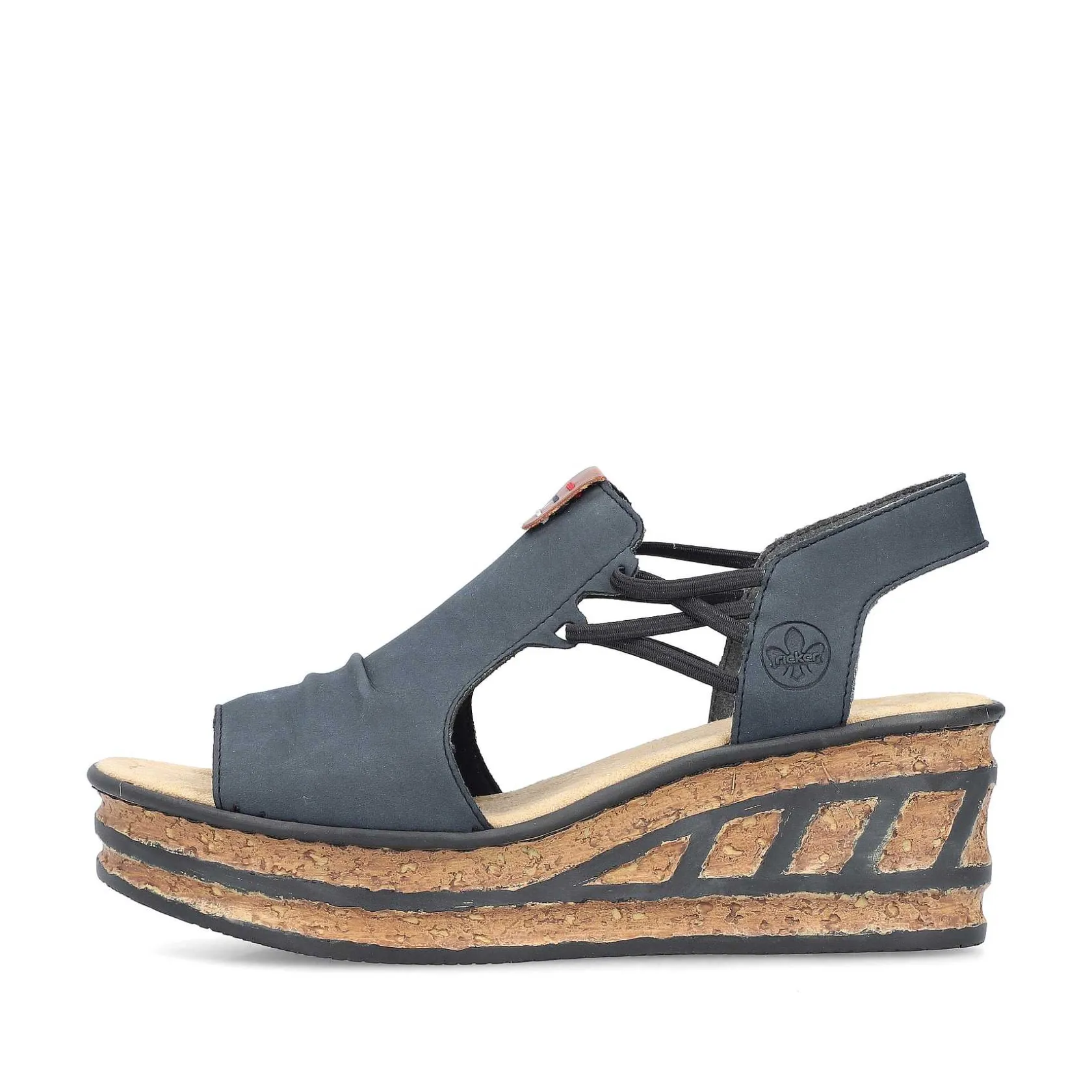Rieker Heeled Shoes-Women'S Wedge Sandals Steel Blue