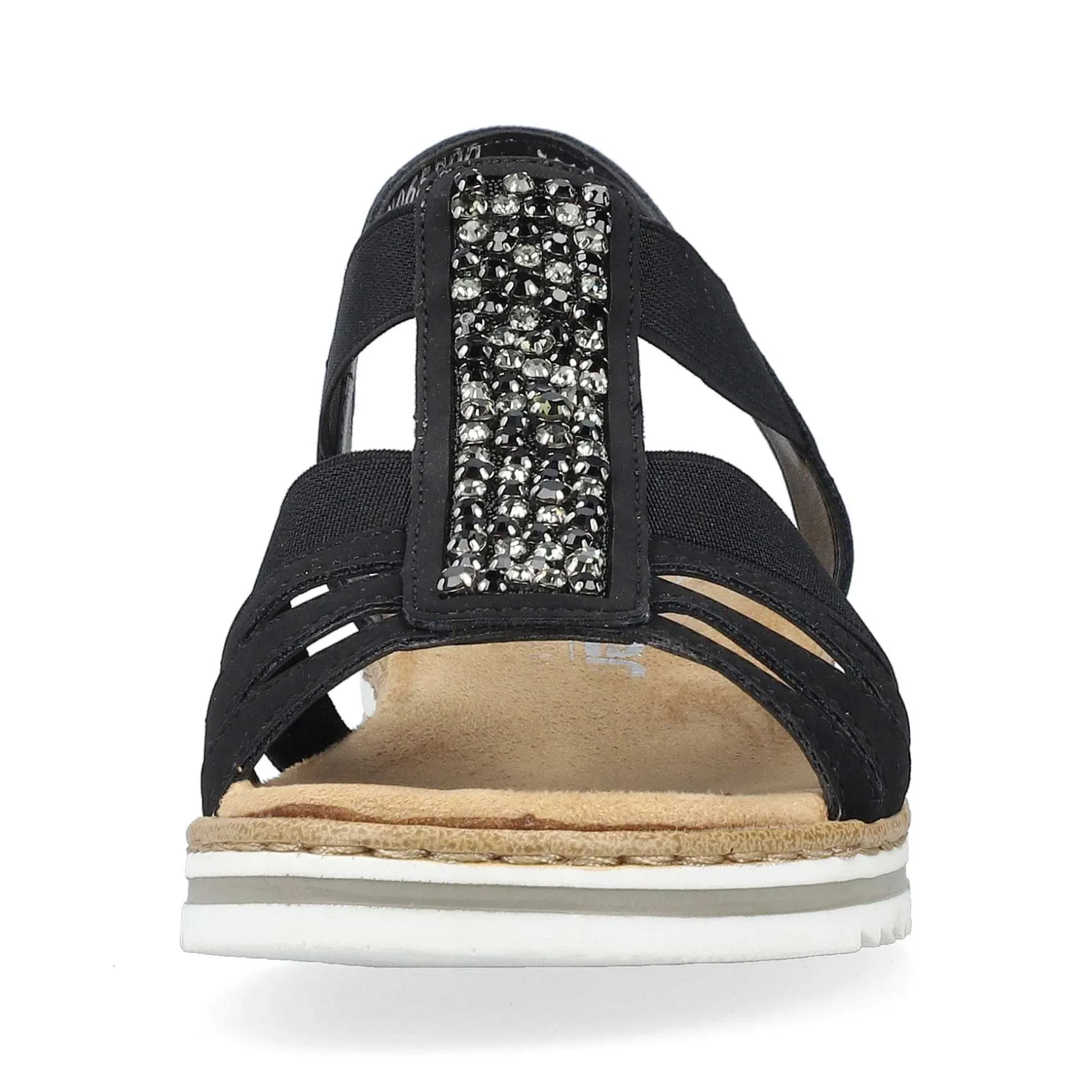 Rieker Summer Shoes-Women'S Wedge Sandals Night Black