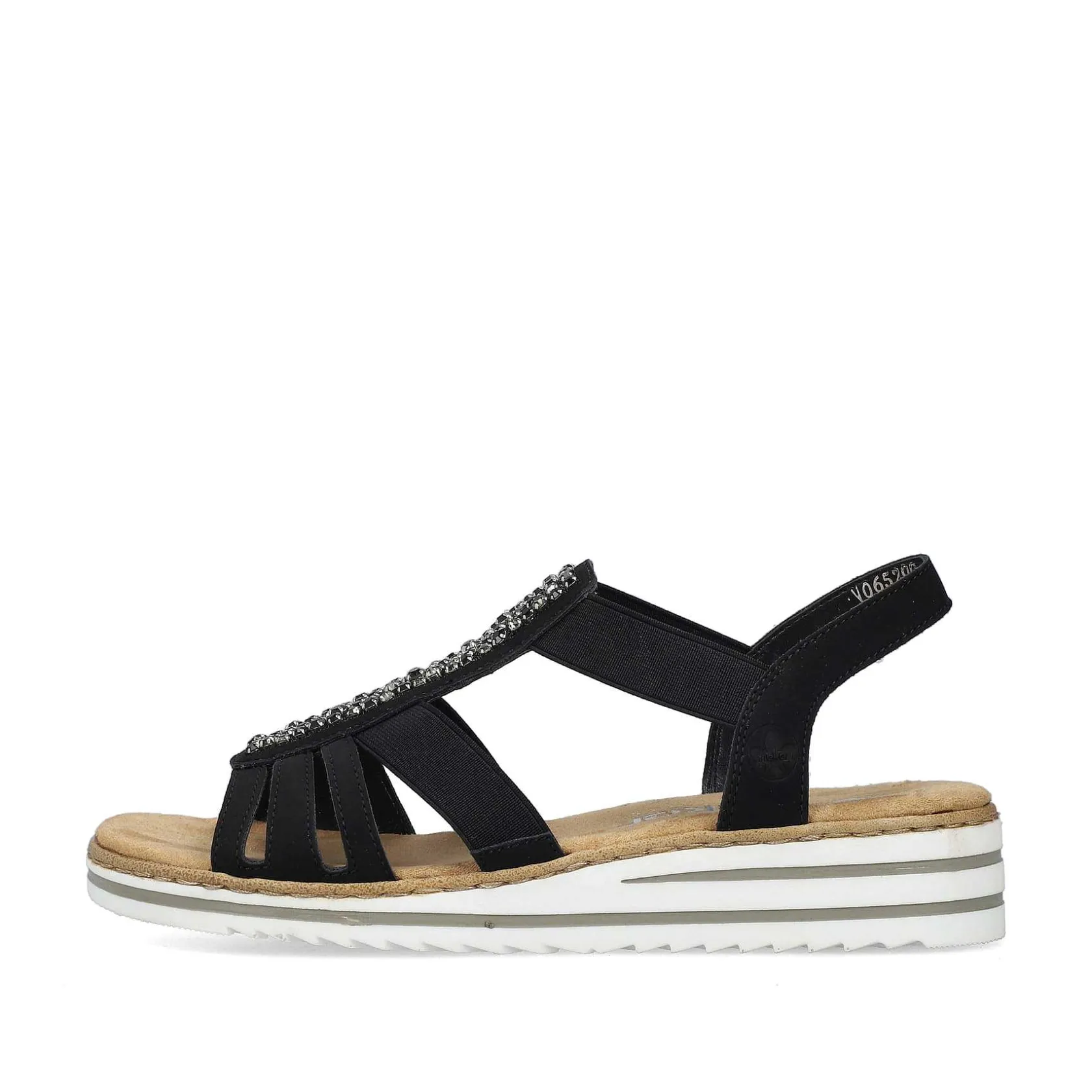 Rieker Summer Shoes-Women'S Wedge Sandals Night Black