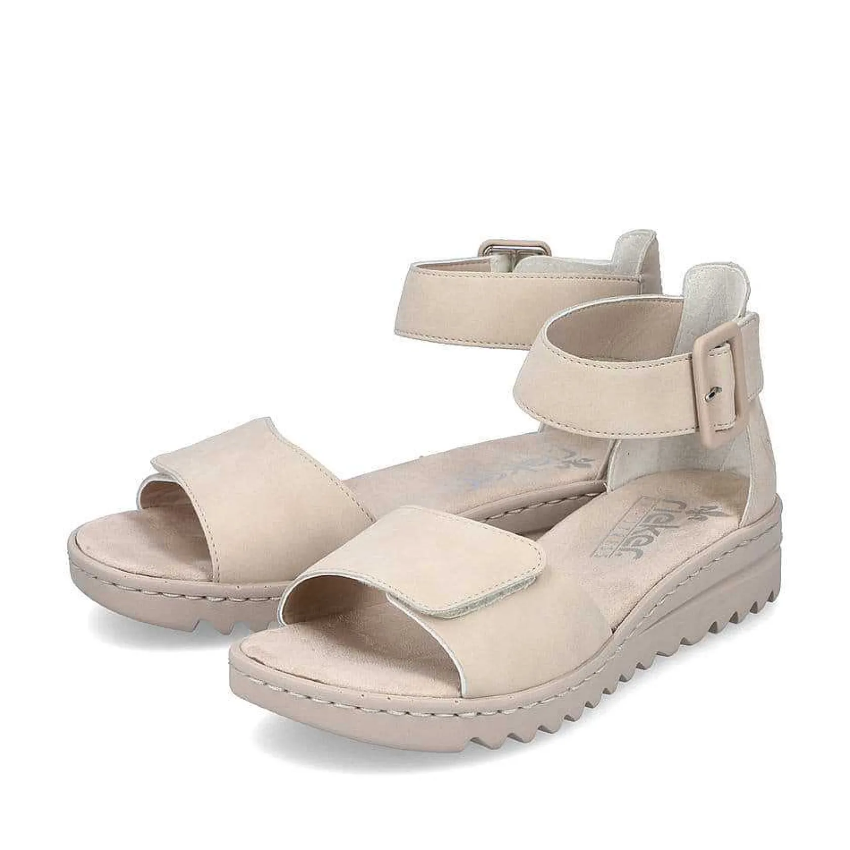 Rieker Heeled Shoes-Women'S Wedge Sandals Light Beige