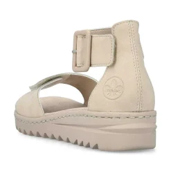 Rieker Heeled Shoes-Women'S Wedge Sandals Light Beige