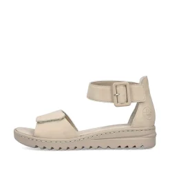 Rieker Heeled Shoes-Women'S Wedge Sandals Light Beige