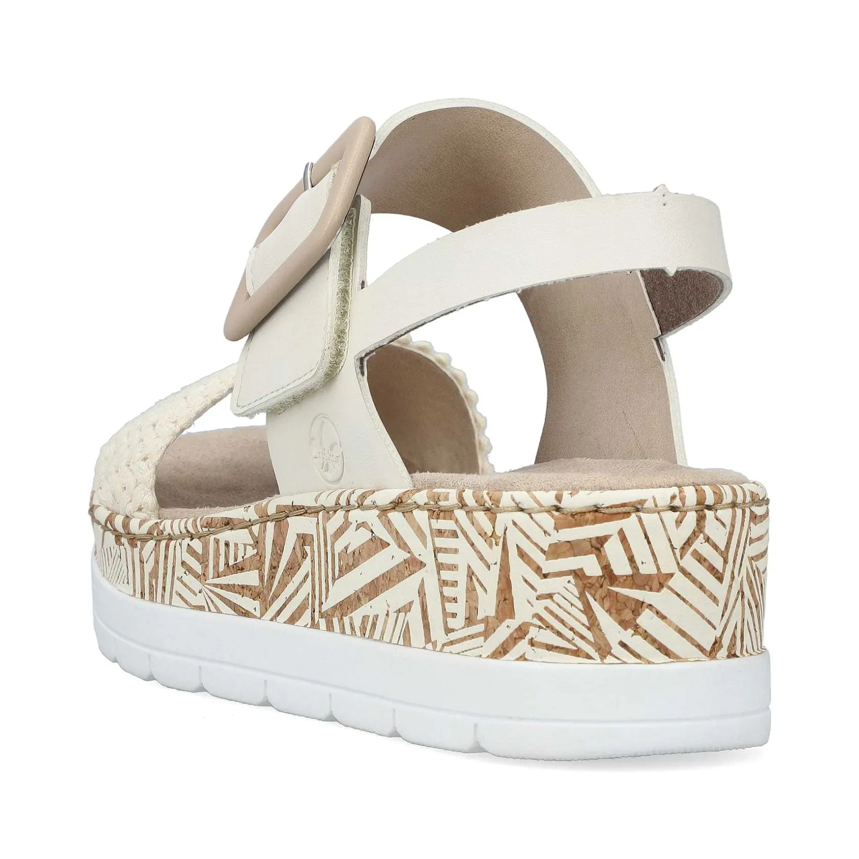 Rieker Vegan-Women'S Wedge Sandals Light Beige