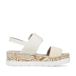 Rieker Vegan-Women'S Wedge Sandals Light Beige