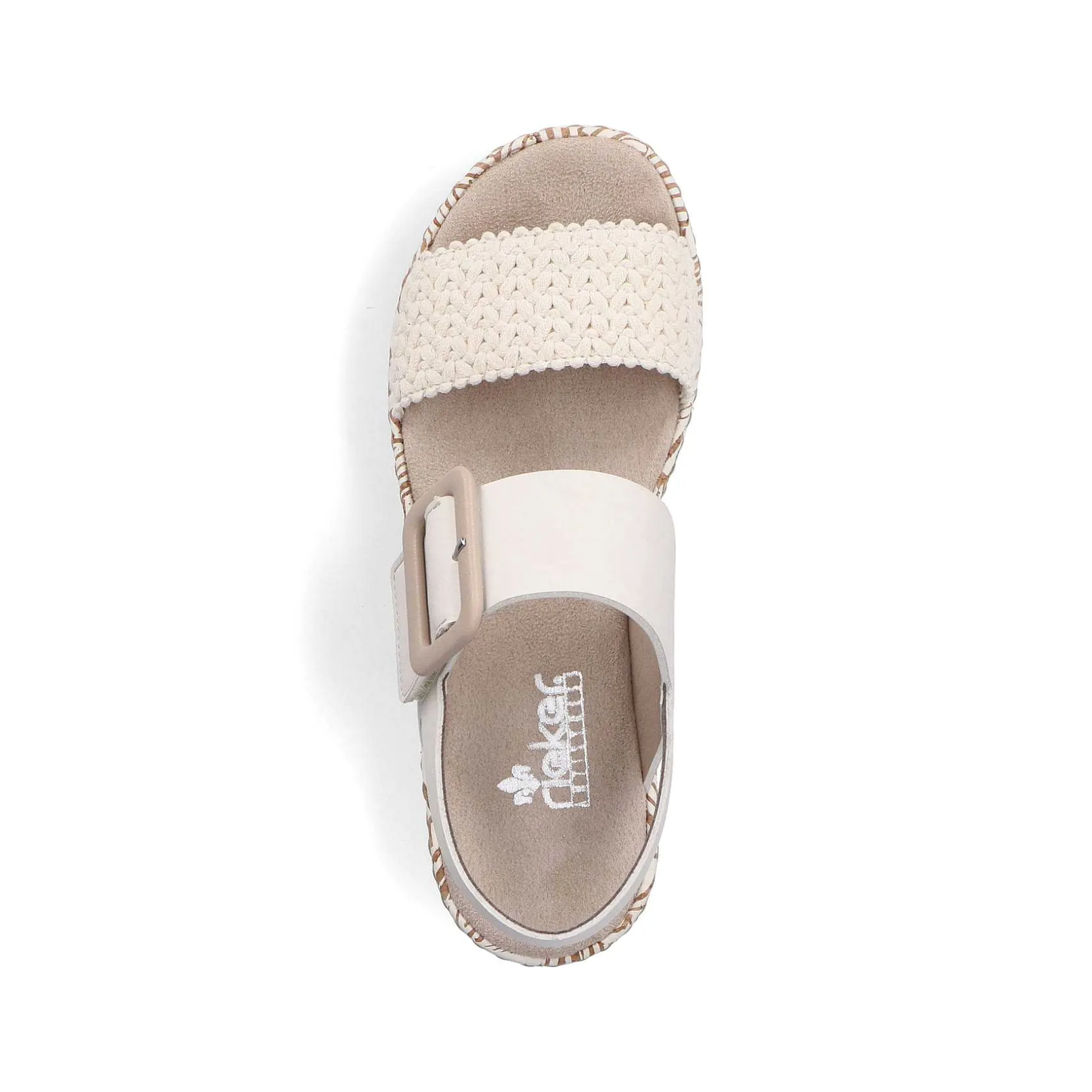 Rieker Vegan-Women'S Wedge Sandals Light Beige