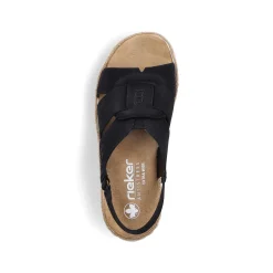 Rieker Sandals & Sandals-Women'S Wedge Sandals Jet Black