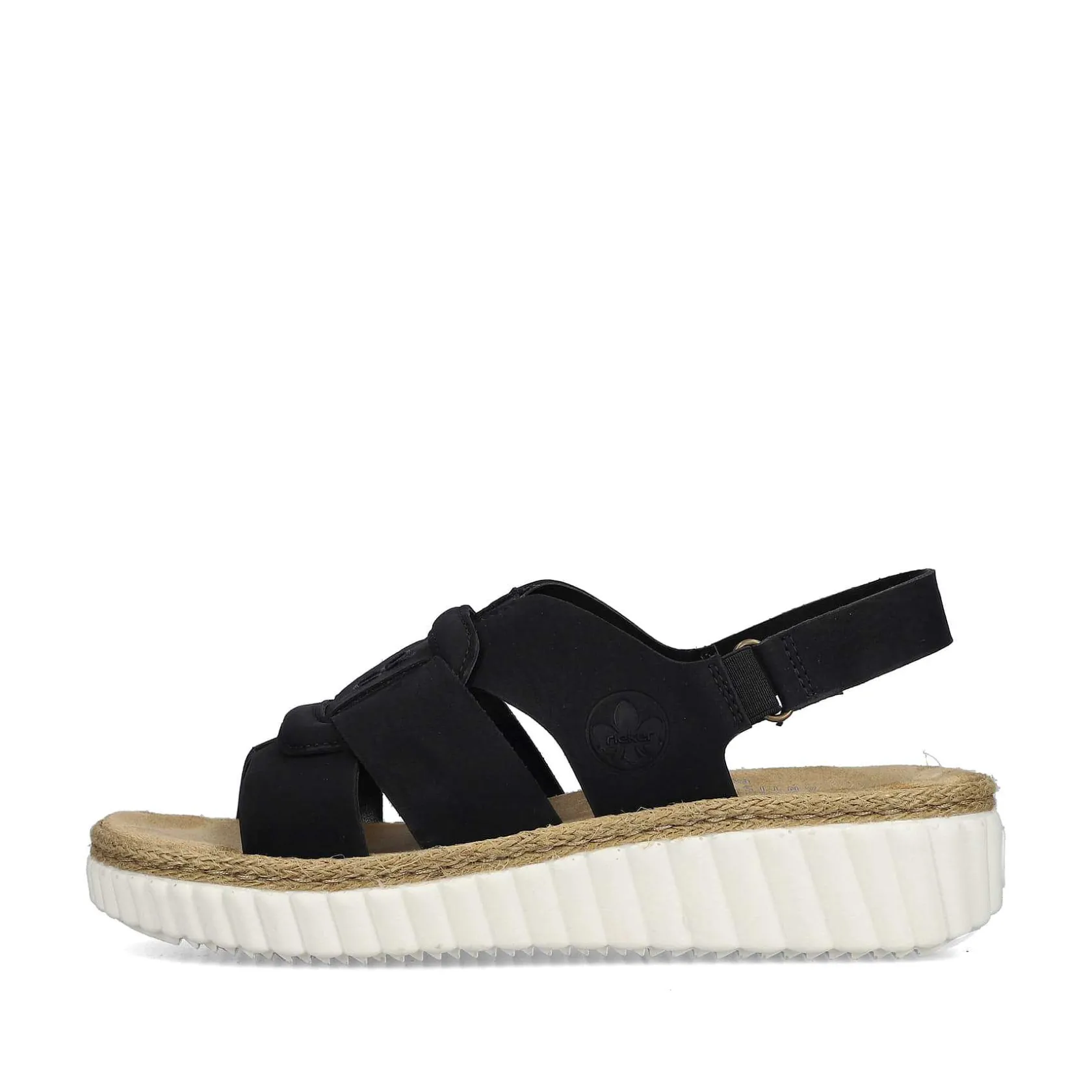 Rieker Sandals & Sandals-Women'S Wedge Sandals Jet Black
