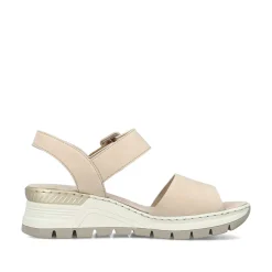 Rieker Sandals & Sandals-Women'S Wedge Sandals Champagne