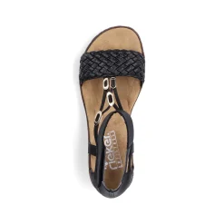 Rieker Sandals & Sandals-Women'S Wedge Sandals Night Black