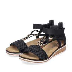 Rieker Sandals & Sandals-Women'S Wedge Sandals Night Black