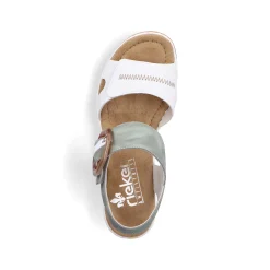 Rieker Heeled Shoes-Women'S Wedge Sandals Mint Green-Lily White