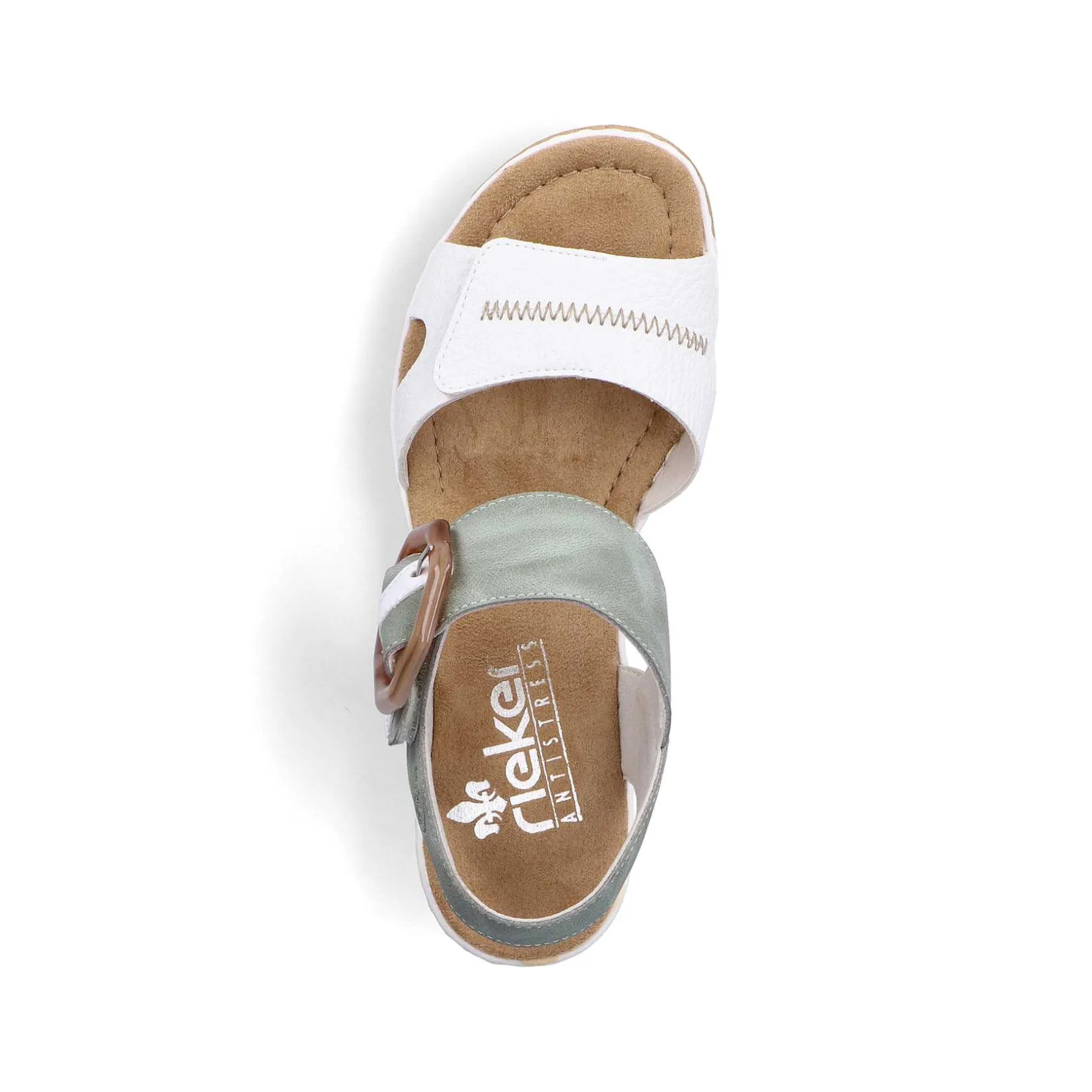 Rieker Heeled Shoes-Women'S Wedge Sandals Mint Green-Lily White