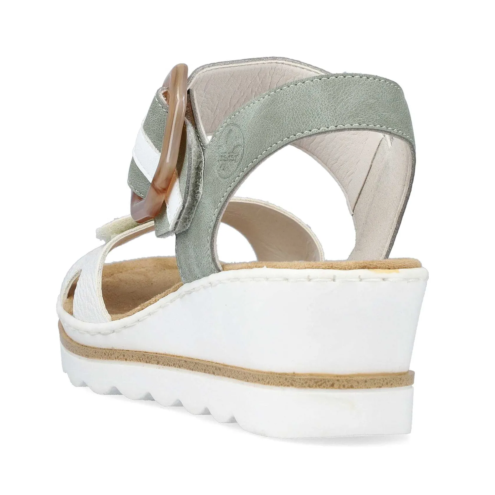 Rieker Heeled Shoes-Women'S Wedge Sandals Mint Green-Lily White