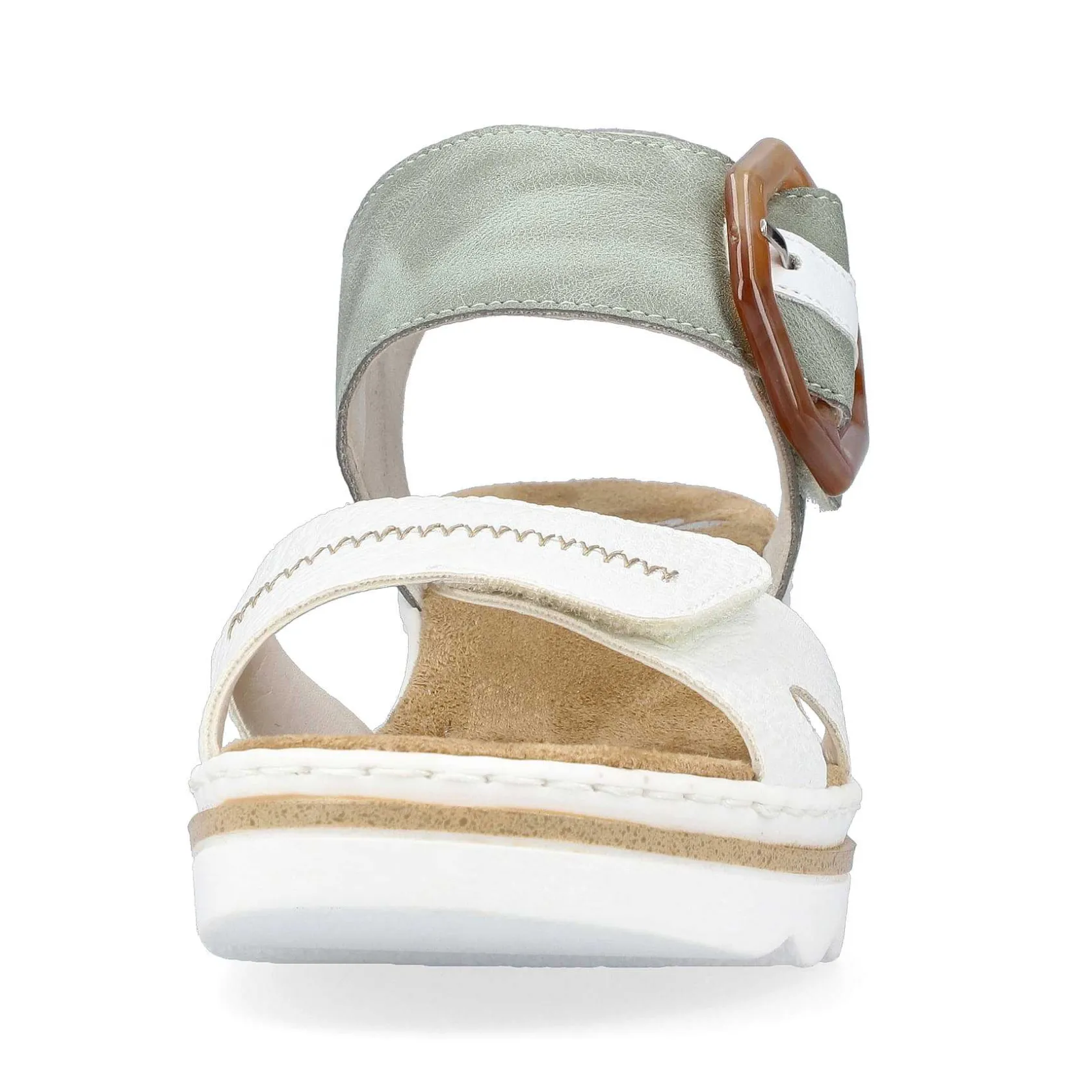 Rieker Heeled Shoes-Women'S Wedge Sandals Mint Green-Lily White