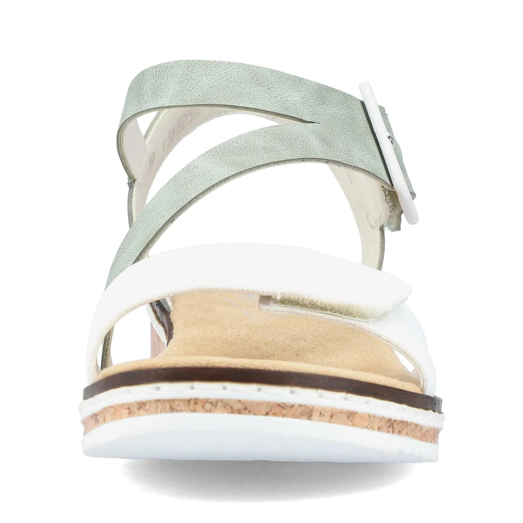 Rieker Heeled Shoes-Women'S Wedge Sandals Mint Green-Pearl White