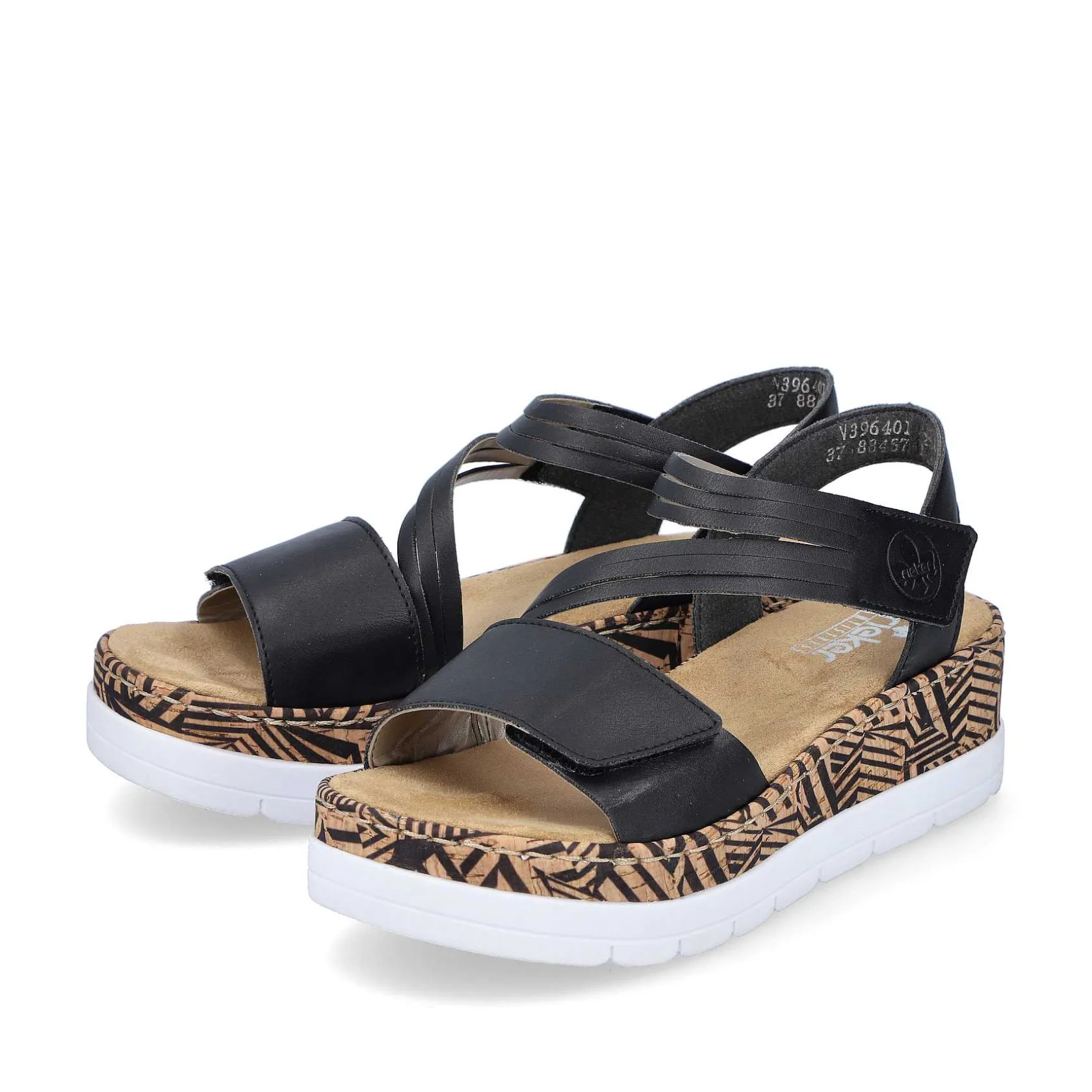Rieker Sandals & Sandals-Women'S Wedge Sandals Night Black
