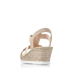 Rieker Heeled Shoes-Women'S Wedge Sandals Old Pink