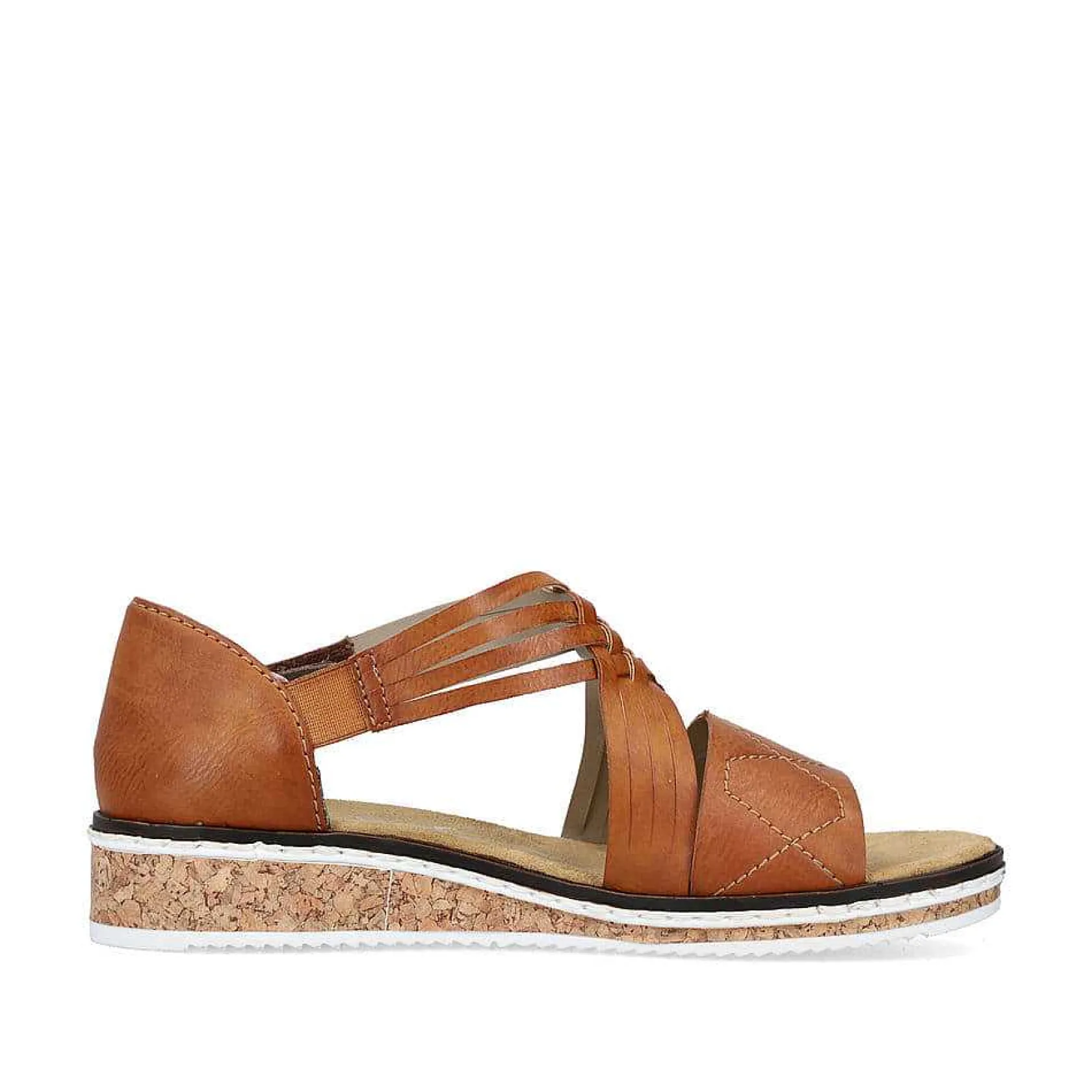 Rieker Heeled Shoes-Women'S Wedge Sandals Copper