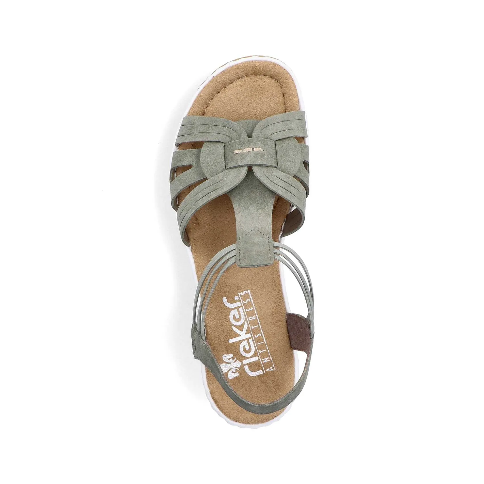 Rieker Heeled Shoes-Women'S Wedge Sandals Khaki Green