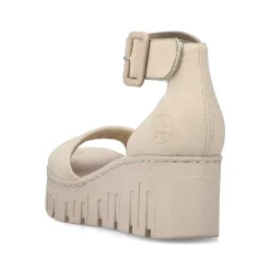 Rieker Summer Shoes-Women'S Wedge Sandals Sand Beige