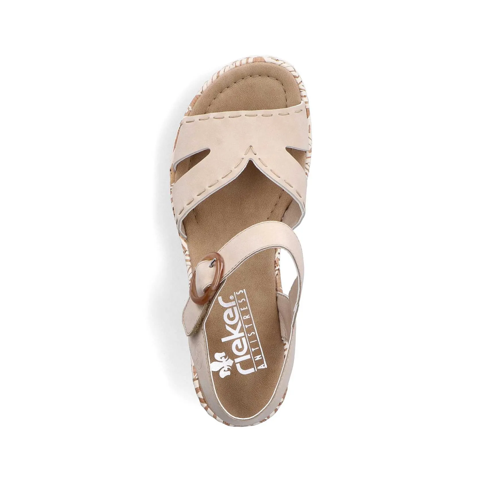 Rieker Heeled Shoes-Women'S Wedge Sandals Champagne