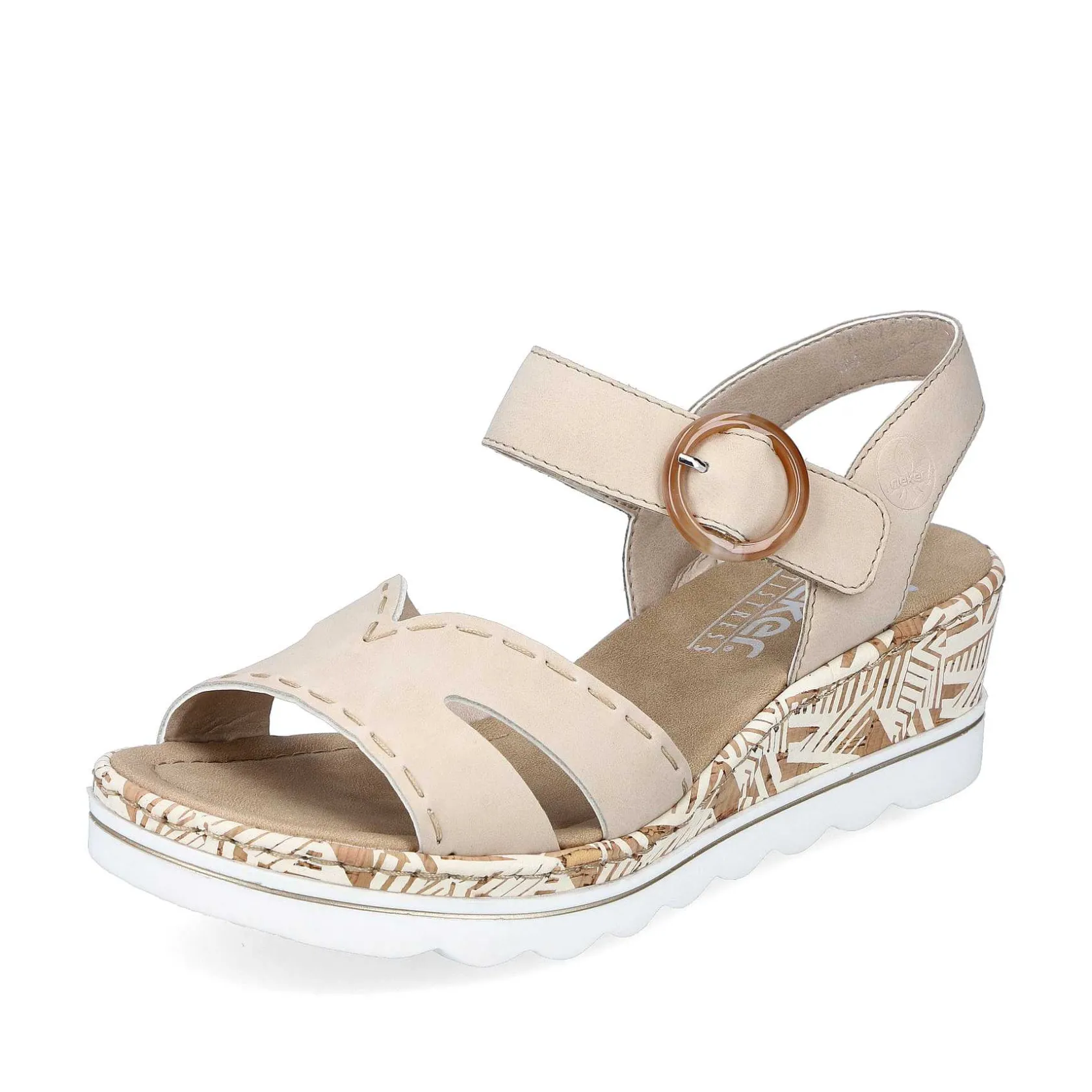 Rieker Heeled Shoes-Women'S Wedge Sandals Champagne
