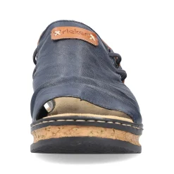 Rieker Heeled Shoes-Women'S Wedge Sandals Pacific Blue