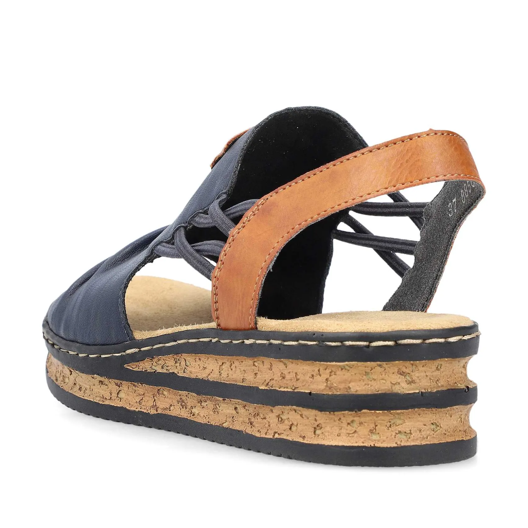 Rieker Heeled Shoes-Women'S Wedge Sandals Pacific Blue