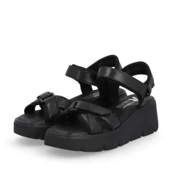 Rieker Heeled Shoes-Women'S Wedge Sandals Night Black
