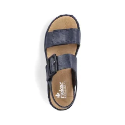Rieker Sandals & Sandals-Women'S Wedge Sandals Navy Blue