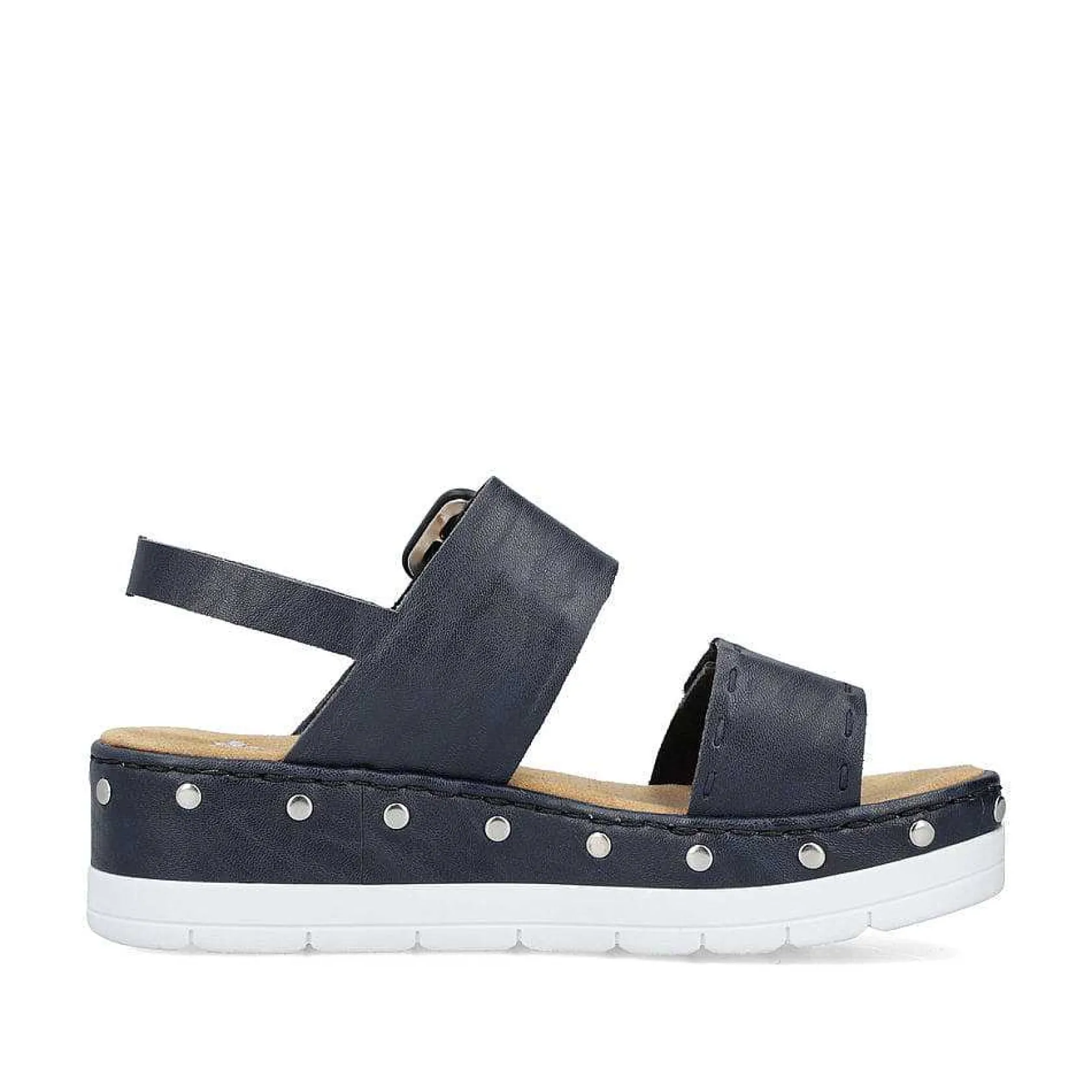 Rieker Sandals & Sandals-Women'S Wedge Sandals Navy Blue