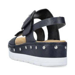 Rieker Sandals & Sandals-Women'S Wedge Sandals Navy Blue
