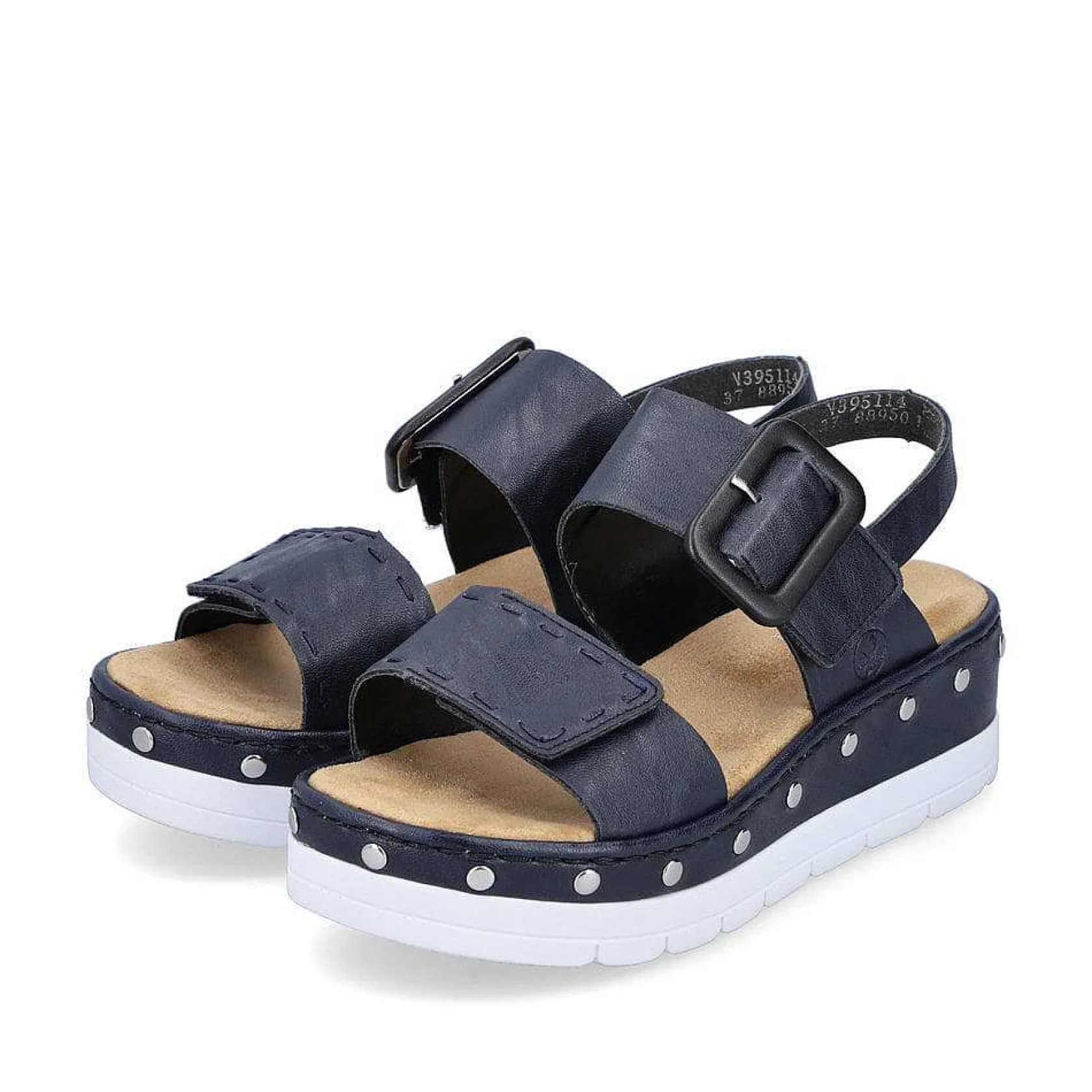 Rieker Sandals & Sandals-Women'S Wedge Sandals Navy Blue