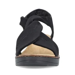 Rieker Heeled Shoes-Women'S Wedge Sandals Jet Black