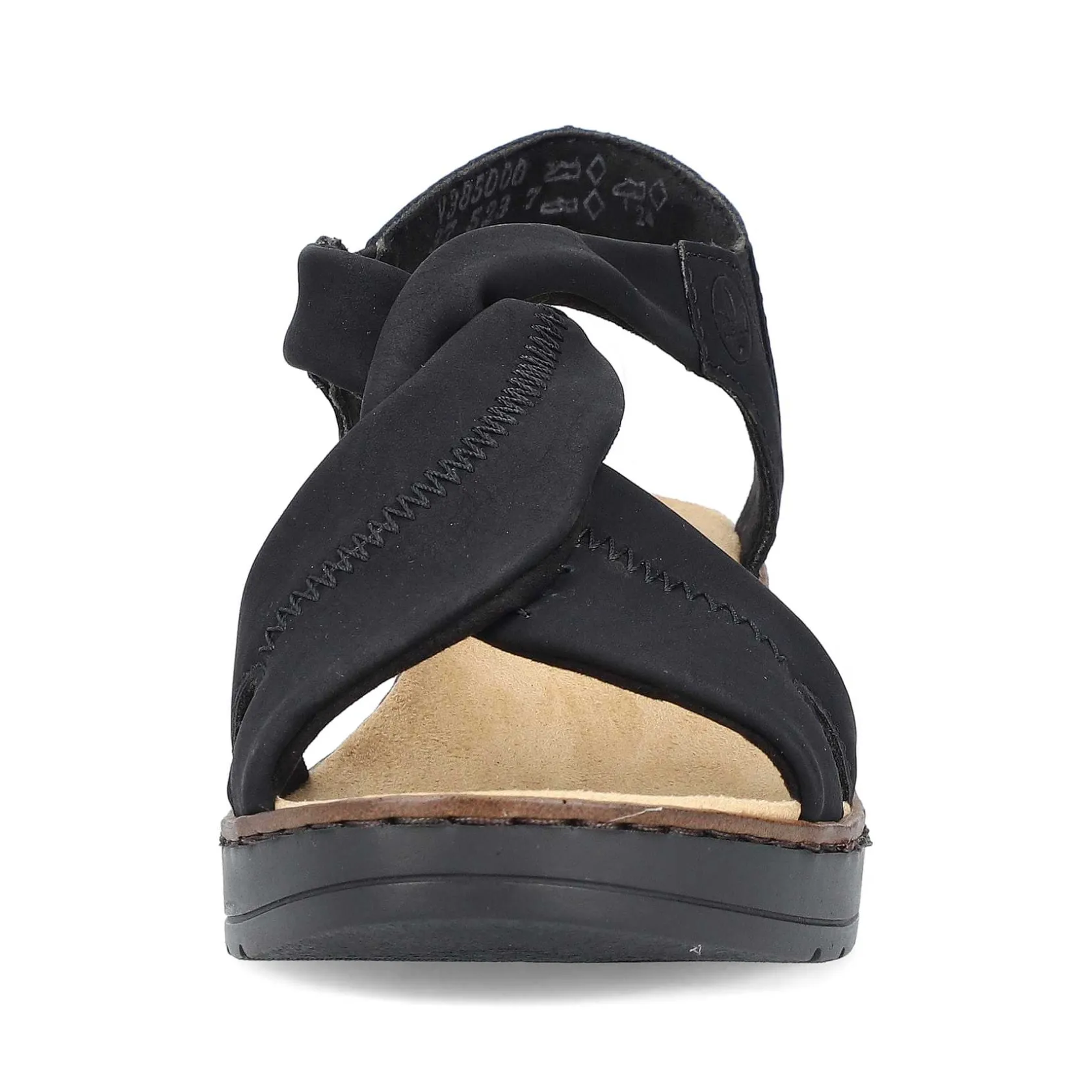 Rieker Heeled Shoes-Women'S Wedge Sandals Jet Black