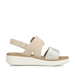 Rieker Sandals & Sandals-Women'S Wedge Sandals Light Beige