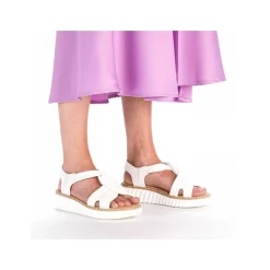 Rieker Heeled Shoes-Women'S Wedge Sandals Snow White