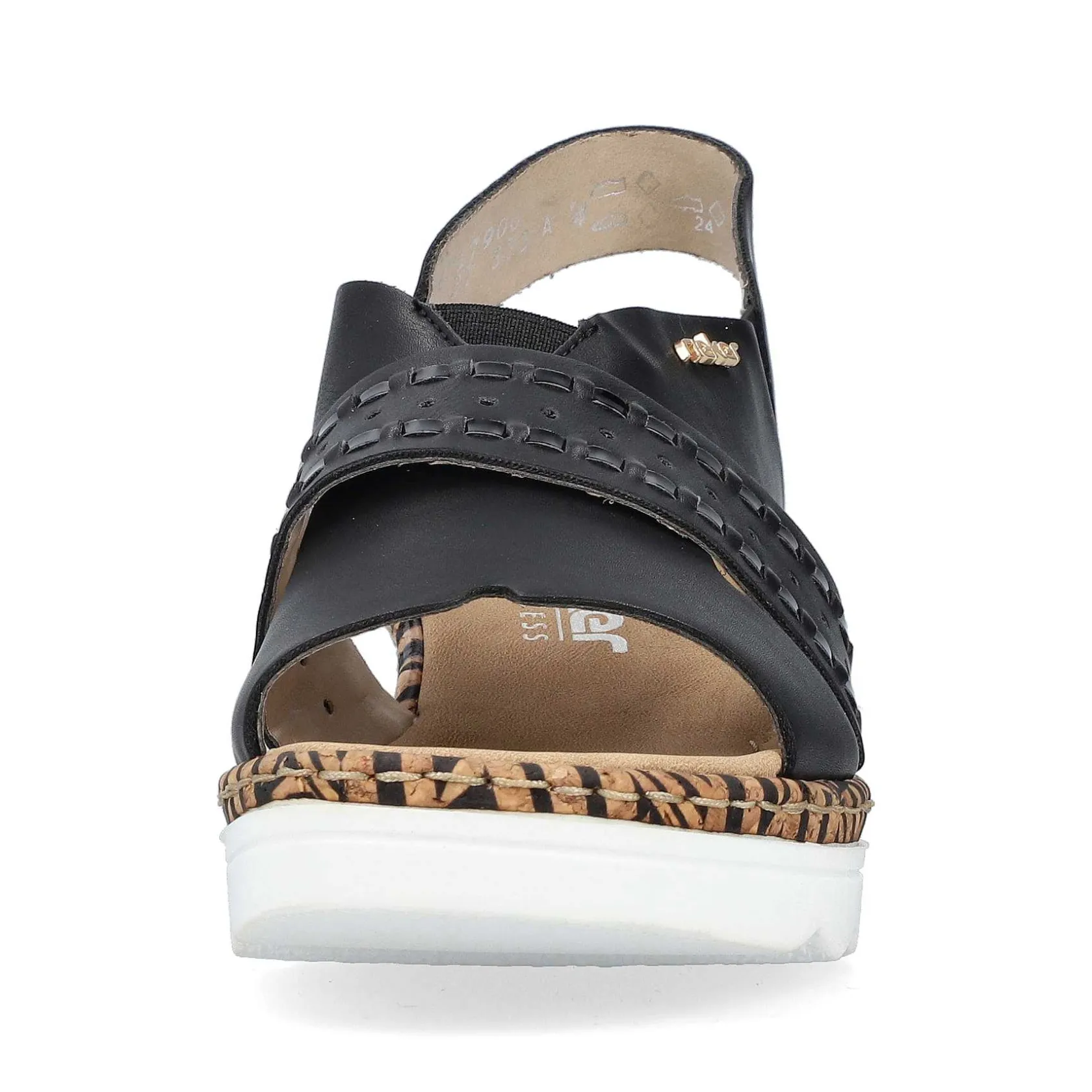 Rieker Heeled Shoes-Women'S Wedge Sandals Night Black