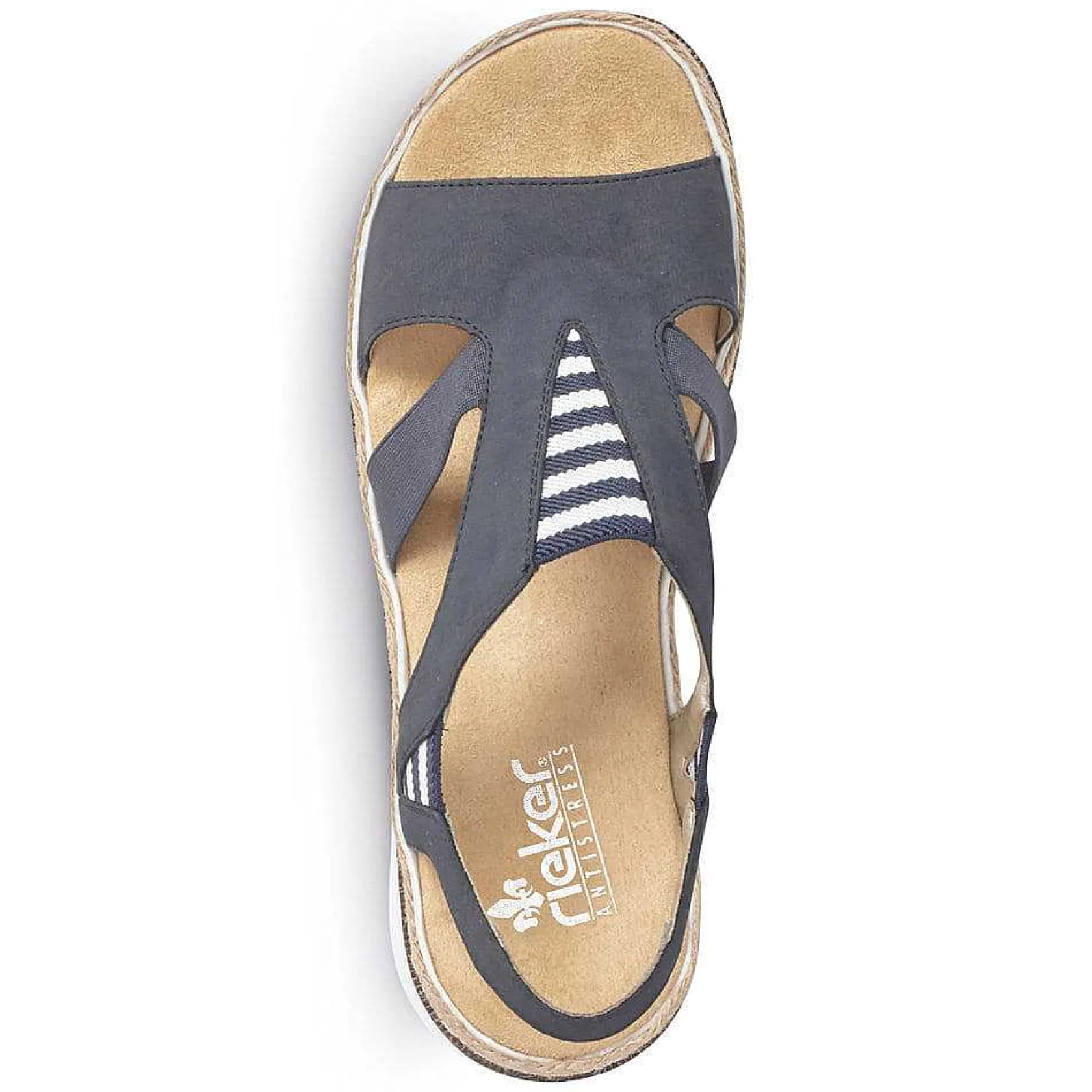 Rieker Heeled Shoes-Women'S Wedge Sandals Pacific Blue