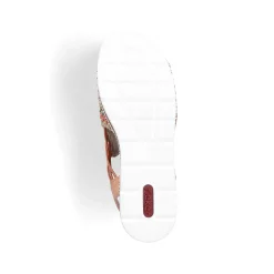 Rieker Summer Shoes-Women'S Wedge Sandals In Multi-Salmon Colors