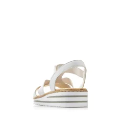 Rieker Heeled Shoes-Women'S Wedge Sandals Pure White