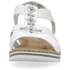 Rieker Heeled Shoes-Women'S Wedge Sandals Pure White