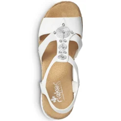 Rieker Heeled Shoes-Women'S Wedge Sandals Pure White